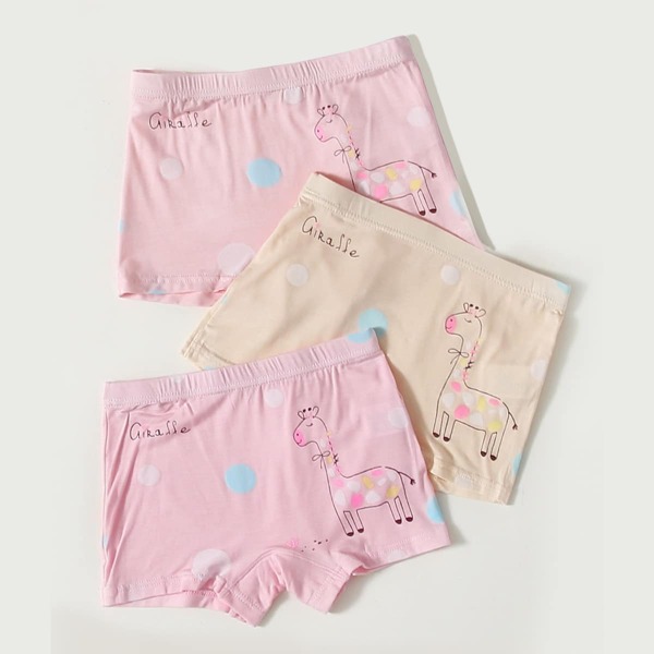 

Toddler Girls 5pcs Cartoon And Letter Graphic Underwear, Multicolor
