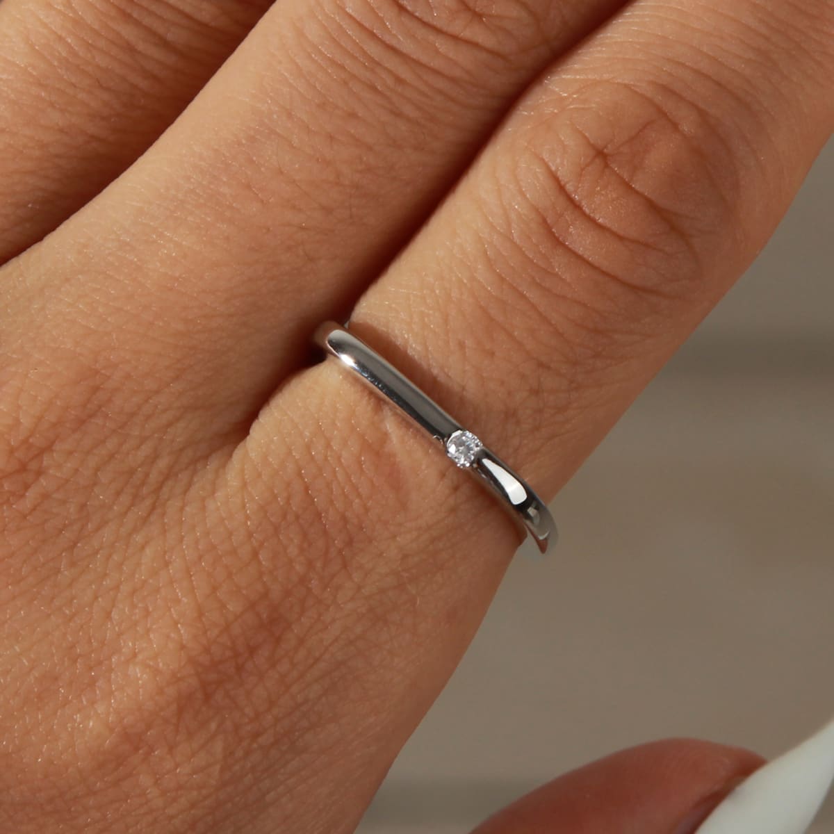 

1pc Minimalist Ring, Silver