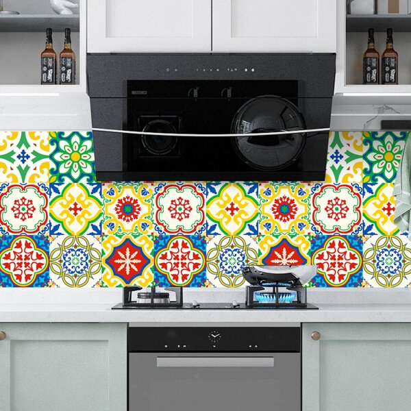 

10pcs Graphic Print Wall Sticker, Multicolor