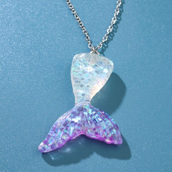 

Toddler Girls Fish Tail Charm Necklace, Purple