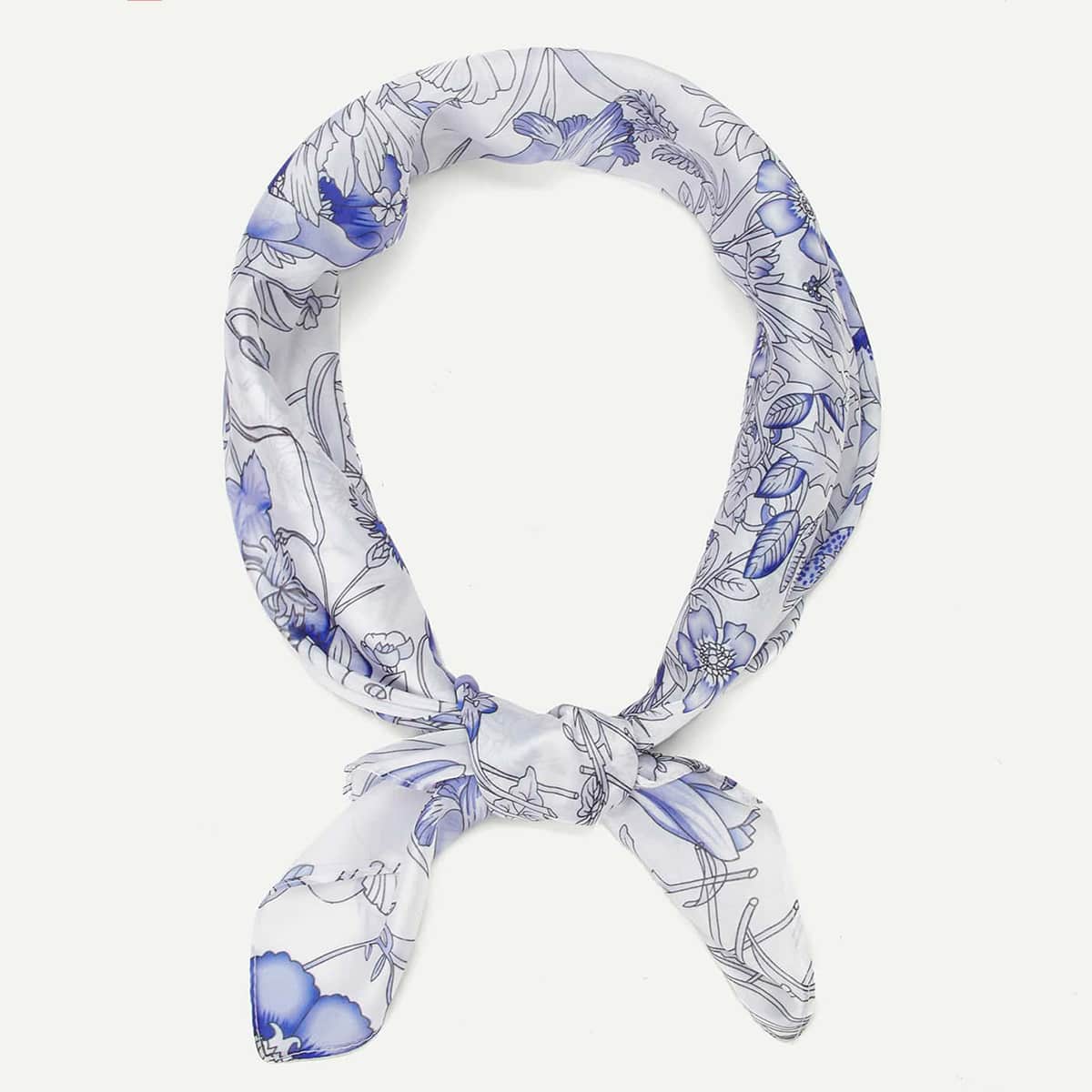 

Floral Pattern Bandana, Blue