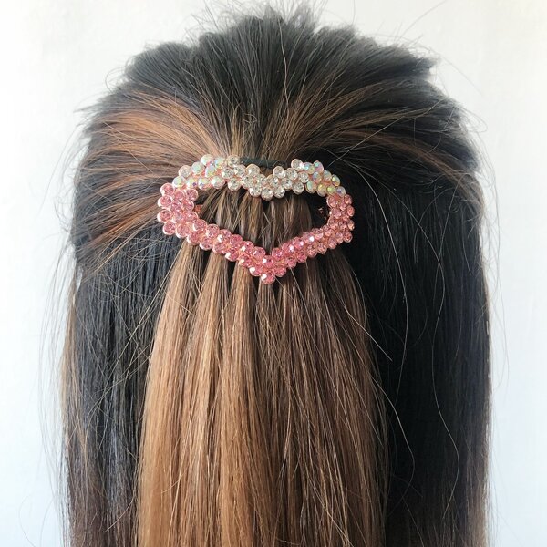 

Rhinestone Heart Decor Hair Clip, Multicolor