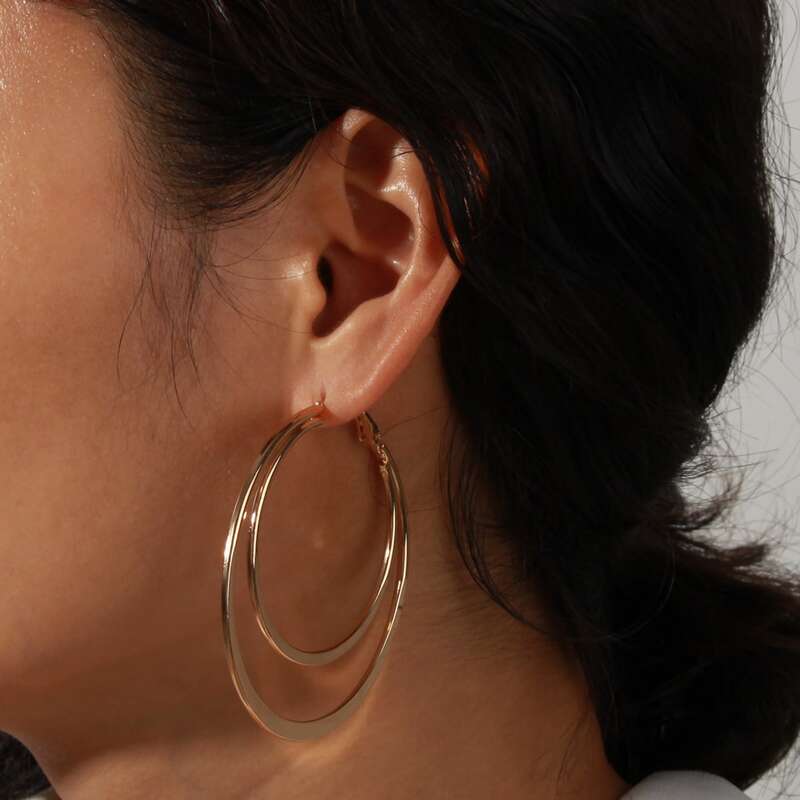 

Minimalist Hoop Earrings, Gold