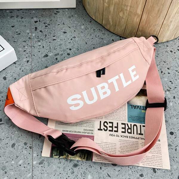 

Letter Graphic Fanny Pack, Pink