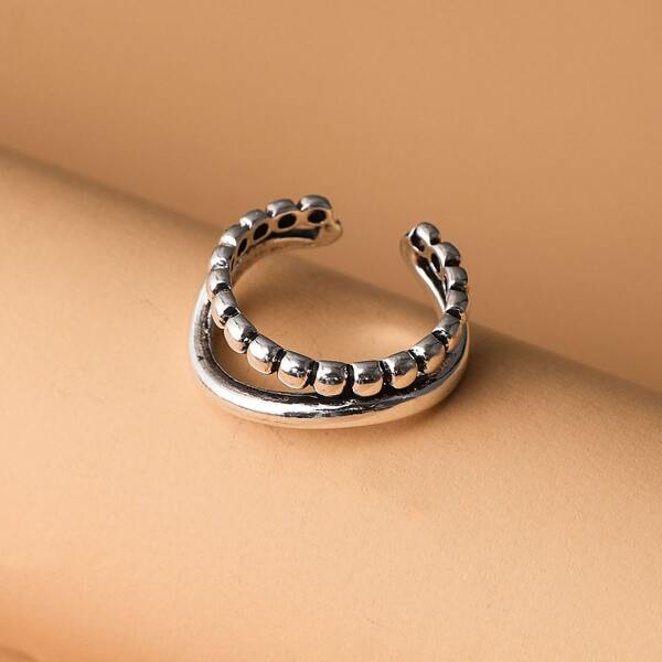 

Metal Cuff Ring, Antique silver
