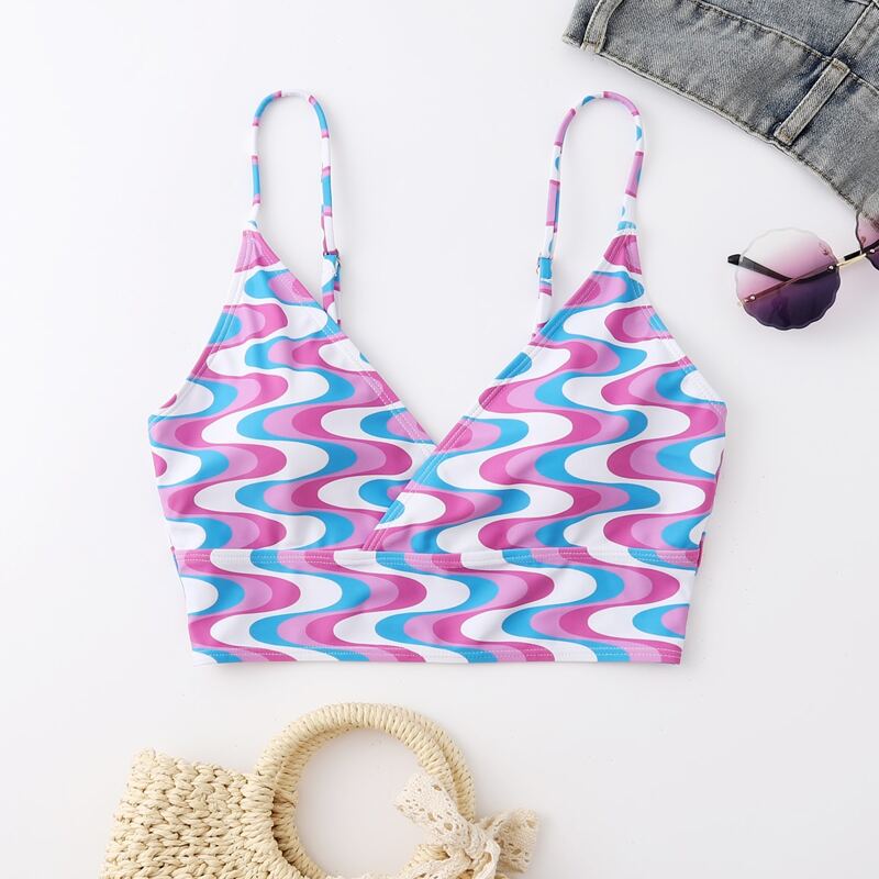 

Color Block Bikini Top, Multicolor
