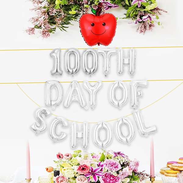 

17шт Воздушный шар "Back To School, Многоцветный