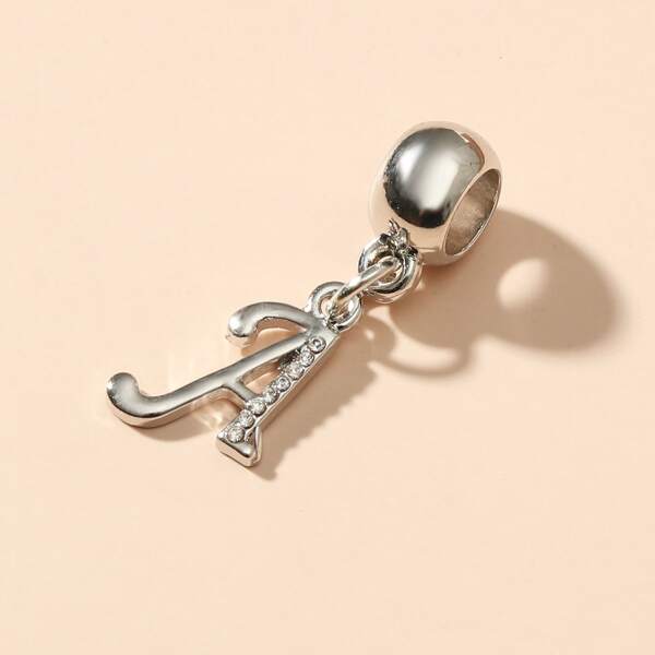 

Rhinestone Letter Design Pendant, Silver