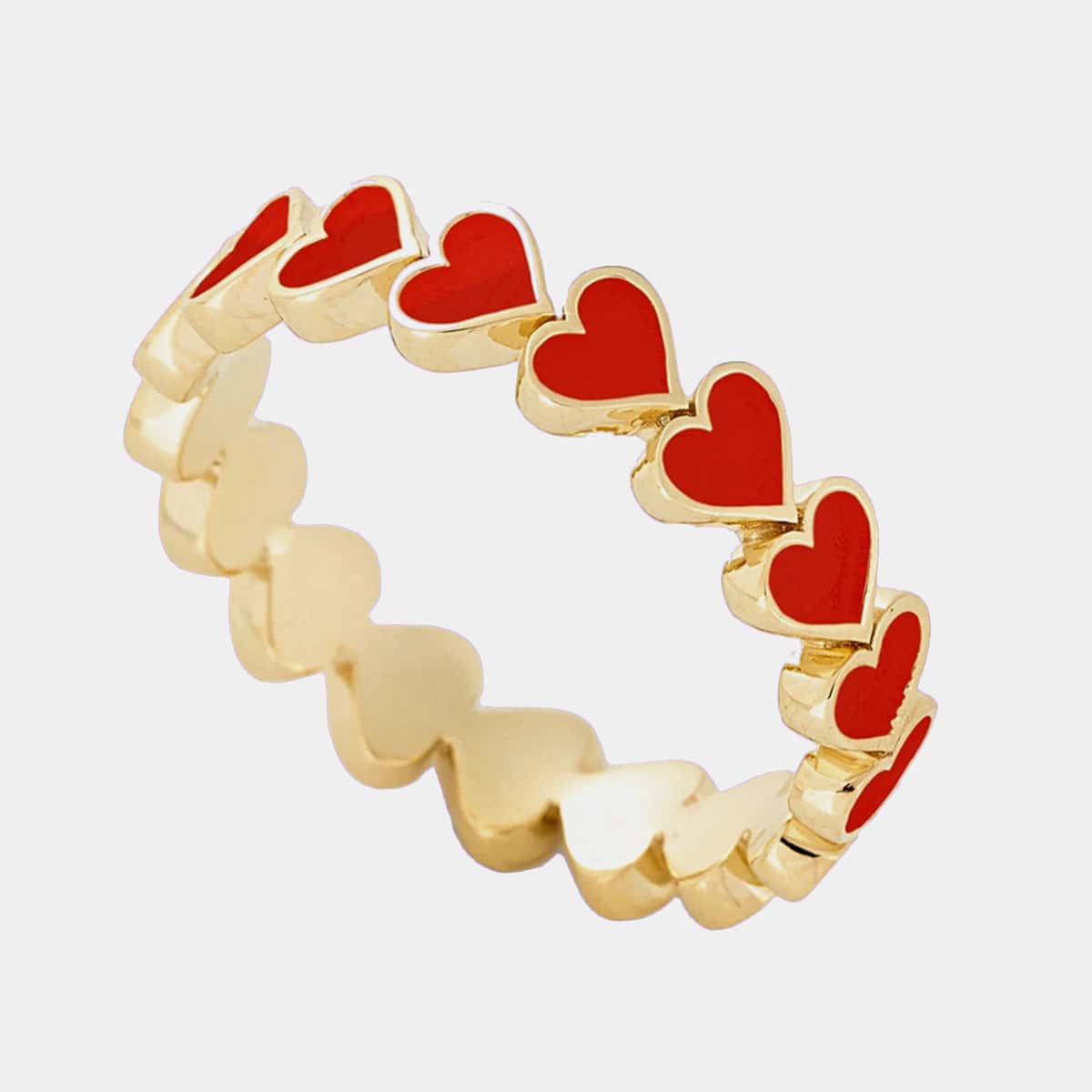 

1pc Heart Design Ring, Red
