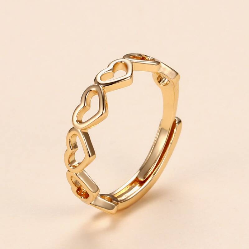 

1pc Heart Ring, Gold