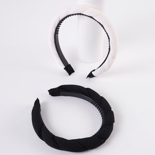 

2pcs Simple Hair Hoop, Multicolor