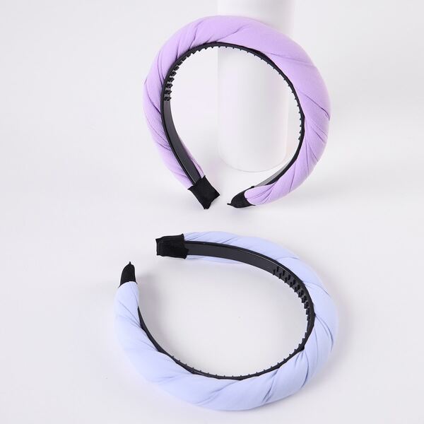 

2pcs Simple Hair Hoop, Multicolor