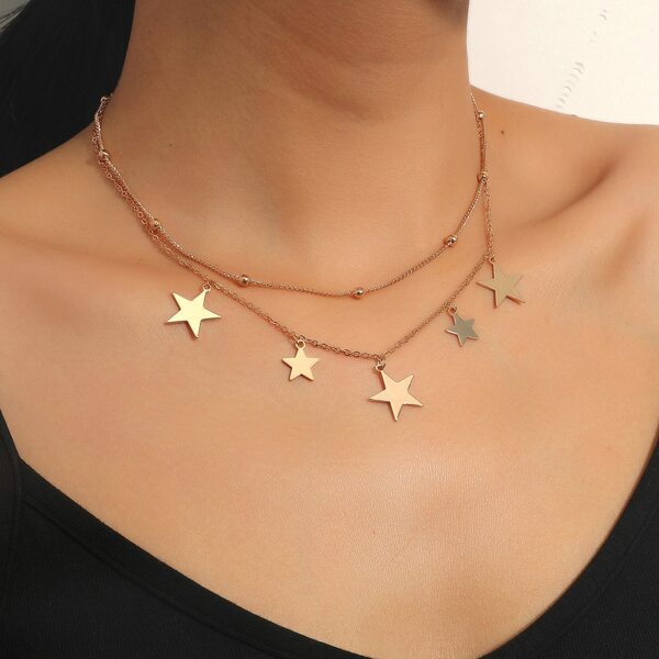 

Star Charm Layered Necklace, Gold