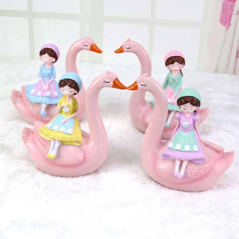 

1pc Swan Girl Design Ornament, Multicolor