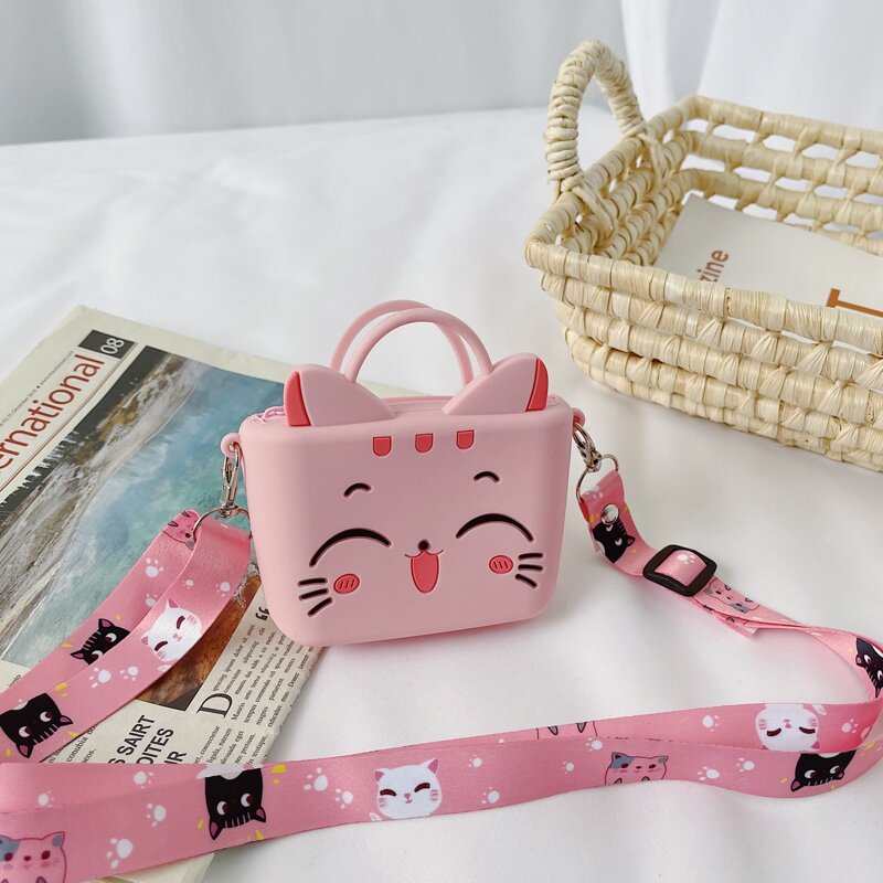 

Cartoon Graphic Satchel Bag, Pink