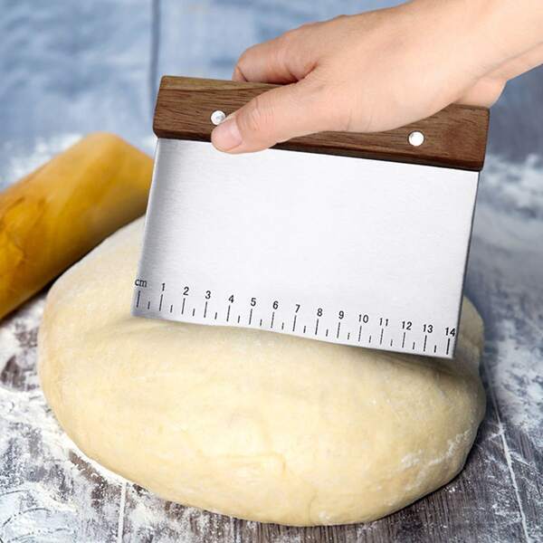 

1pc Stainless Steel Dough Cutter, Silver