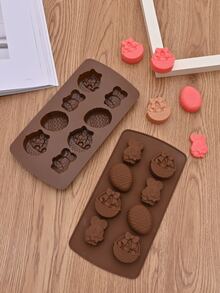 1pc Easter Chocolate Mold - Chocolate Brown - View 2