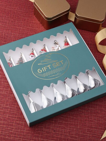 6pcs Christmas Pendant Spoon