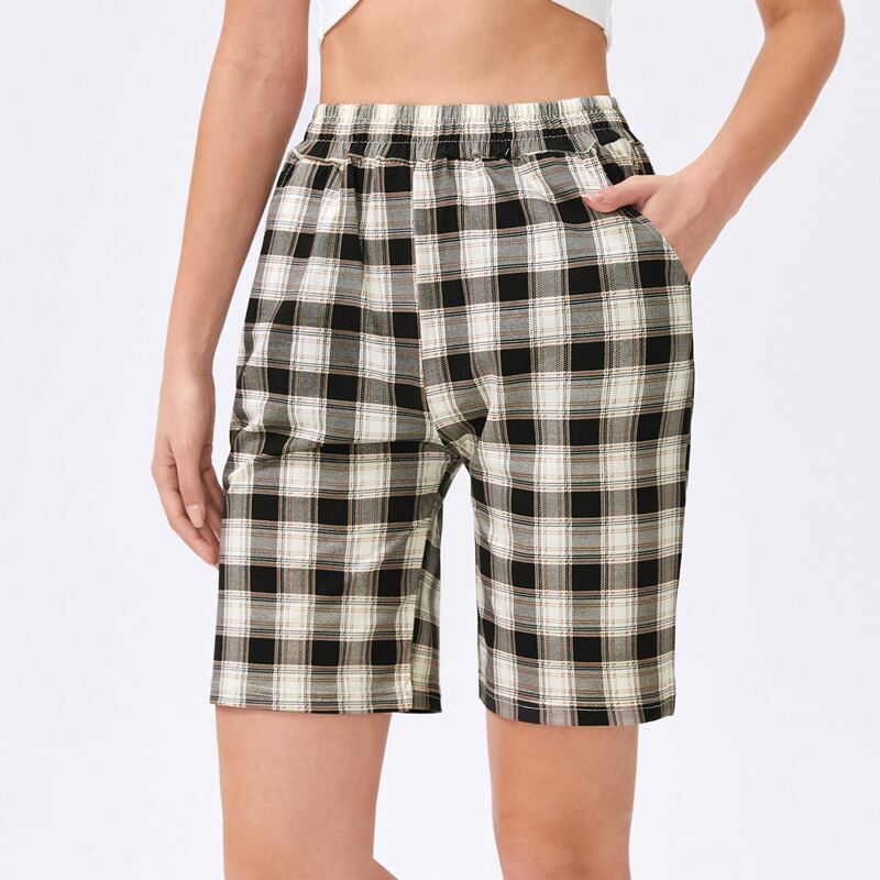 

Plaid Print Bermuda Shorts, Multicolor