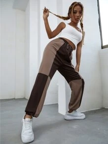 SHEIN Unity Quần thể thao Dây kéo Khối Màu - Nhiều màu - Xem 5