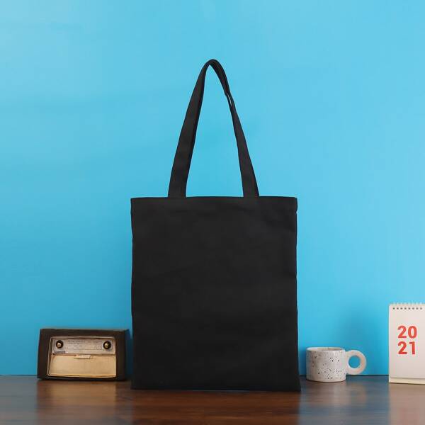 

Minimalist Shoulder Tote Bag, Black