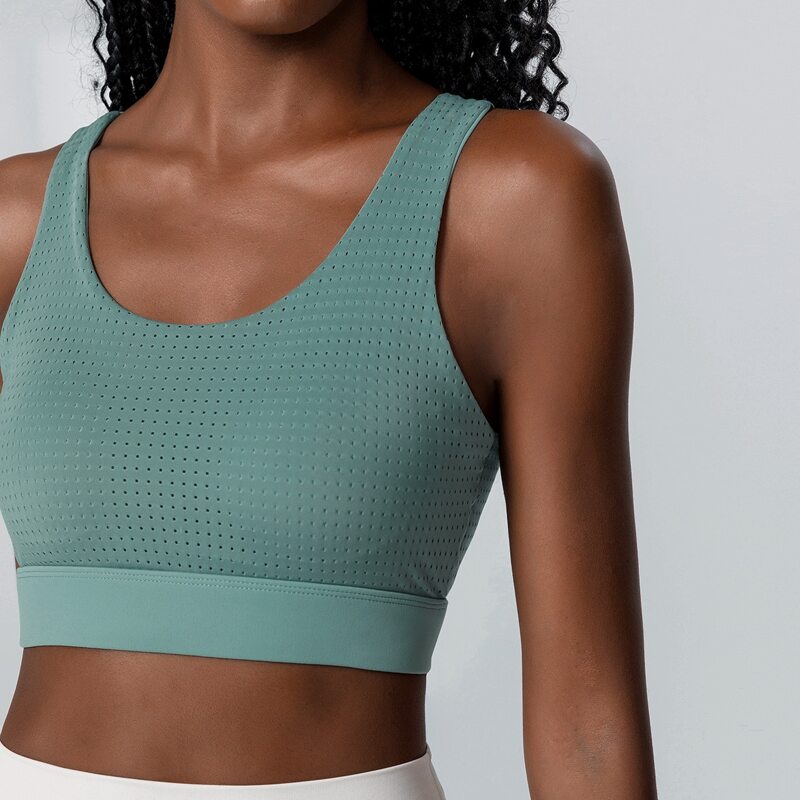 

Cut Out Back Sports Bra, Mint green