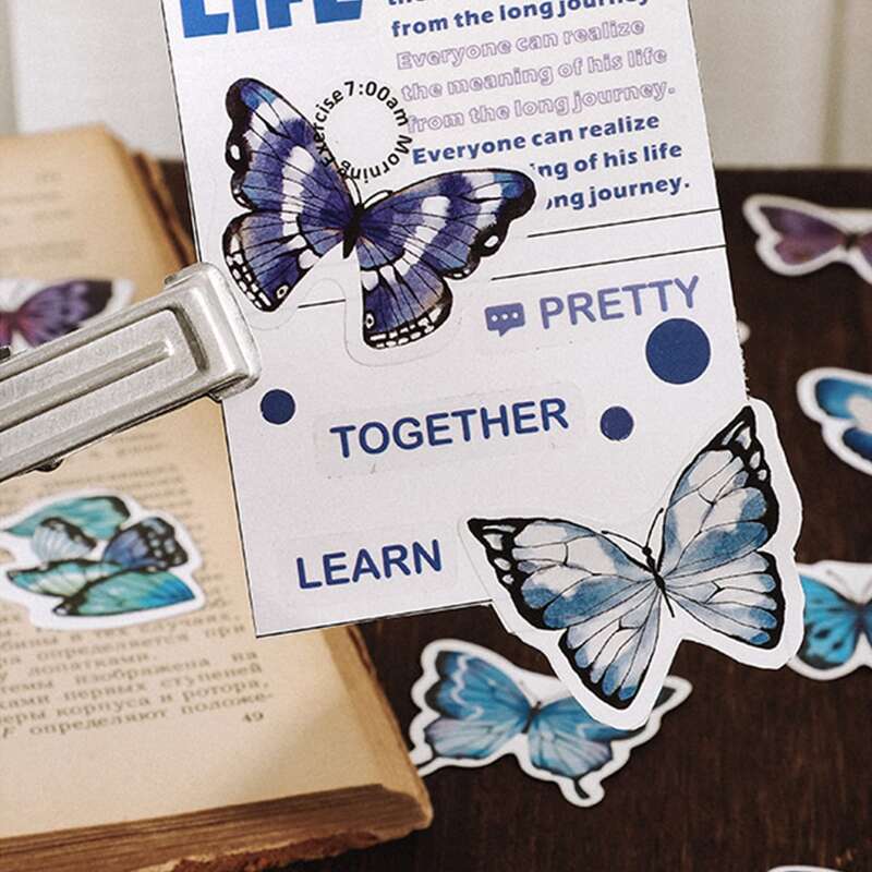 

45pcs DIY Butterfly Sticker, Multicolor