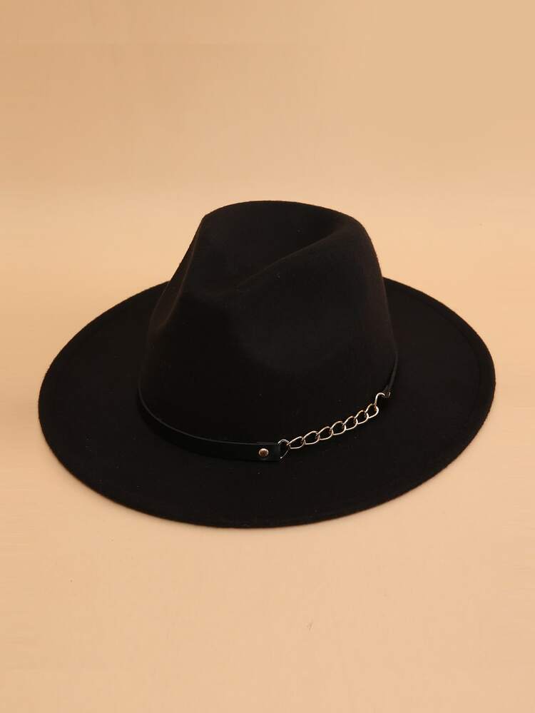 Chain Decor Fedora Hat | SHEIN