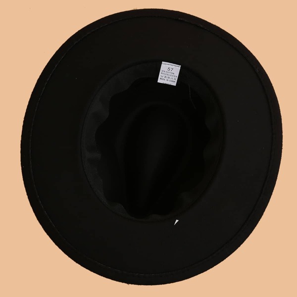

Belt Decor Fedora Hat, Black