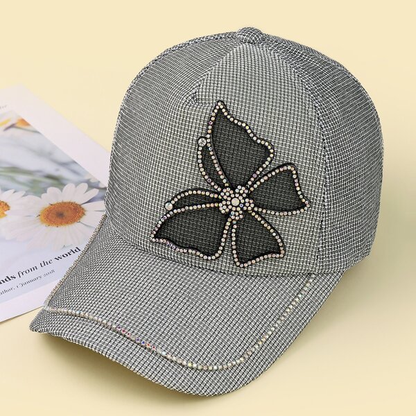 

Rhinestone Butterfly Decor Baseball Cap, Multicolor