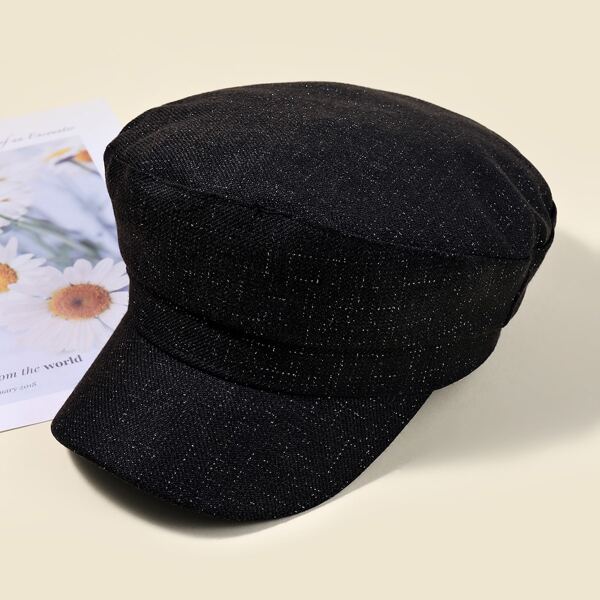 

Simple Baker Boy Cap, Black