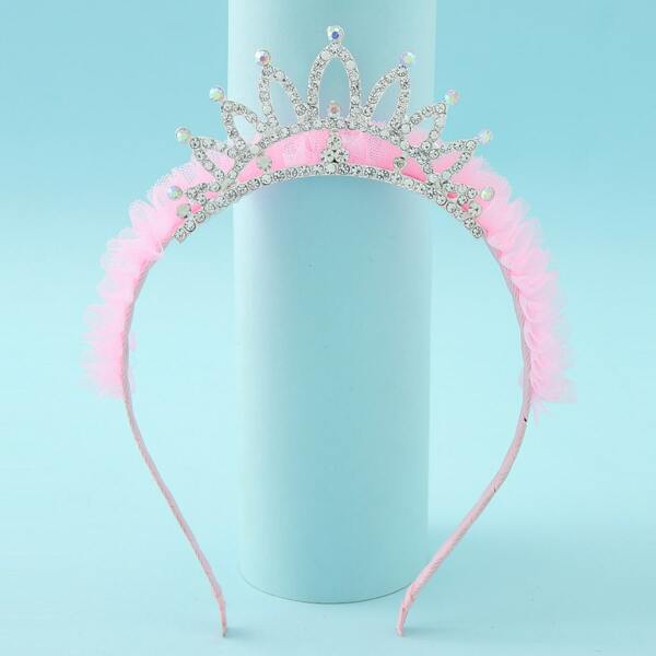 

Toddler Girls Rhinestone Decor Hair Hoop, Pink
