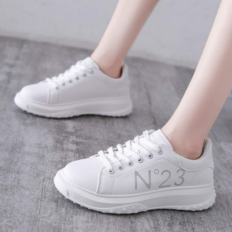

Letter Graphic Lace-up Front Skate Shoes, White