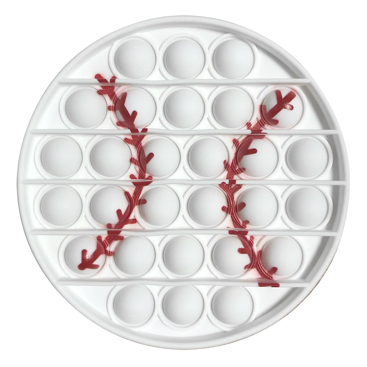 

1pc Baseball Design Push Pop Bubble, Multicolor