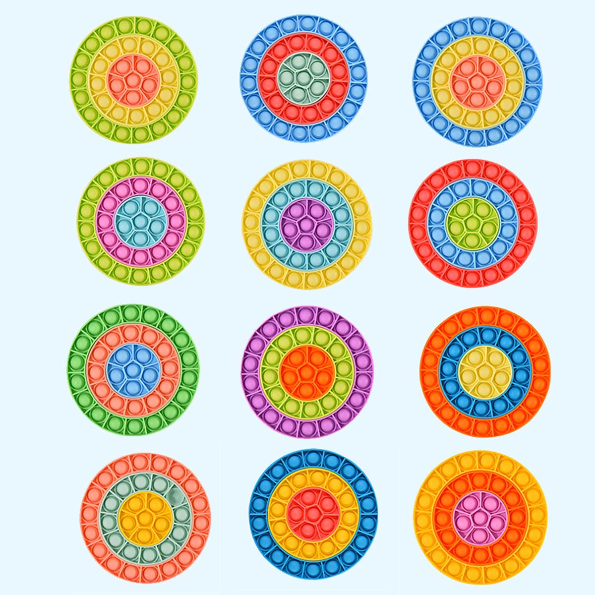 

1pc Random Color Push Pop Bubble, Multicolor