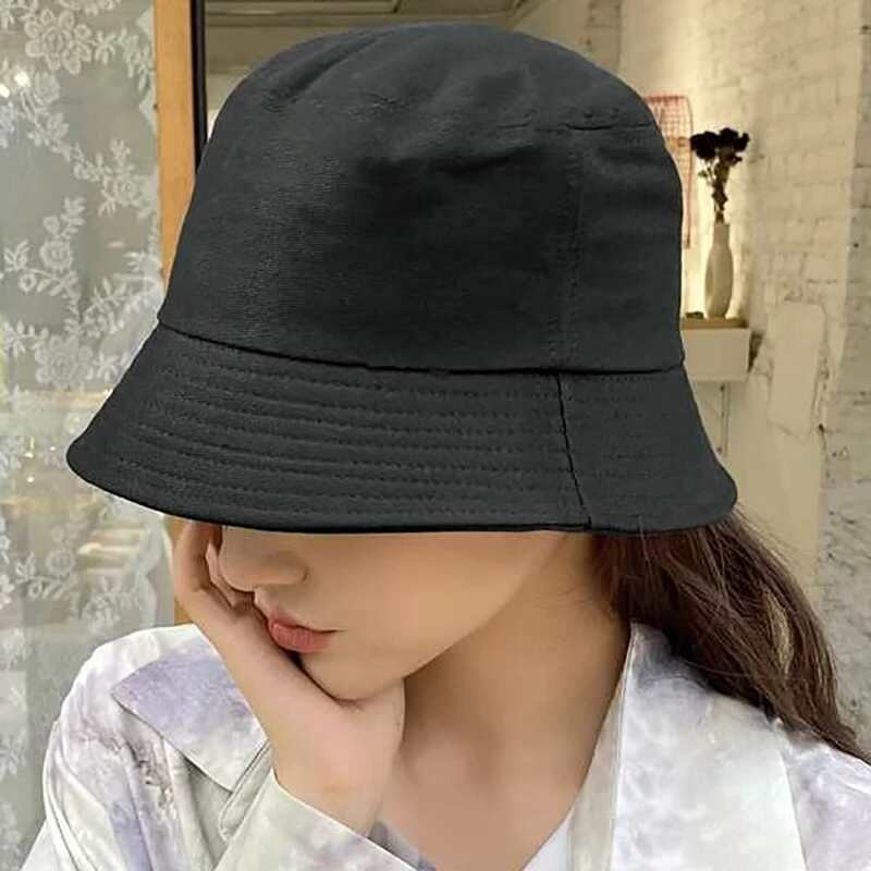 

Solid Bucket Hat, Black