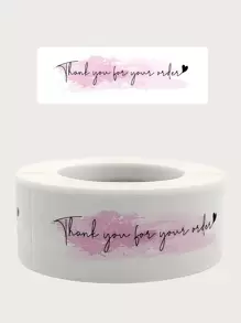 1roll Slogan Graphic Gift Sticker - Multicolor - View 1