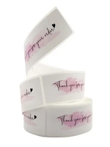 1roll Slogan Graphic Gift Sticker - Multicolor - View 2