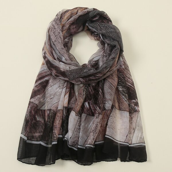 

1pc Graphic Scarf, Multicolor