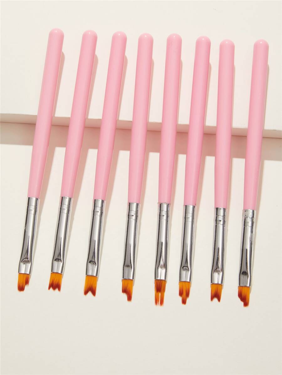 Nghệ thuật làm Móng Bộ bàn chải , 8pcs Nghệ thuật làm Móng Bức tranh Bộ dụng cụ Bàn chải , Hoa Bút vẽ Gel Sơn móng tay Bức tranh Bàn chải Nghệ thuật làm Móng Bút mực Bộ dụng cụ Làm móng tay Nghệ thuật Đánh bóng Bút Công cụ , Đối với Nhà  Sử dụng Và Làm móng chuyên nghiệp Salon - Hồng - Xem 1