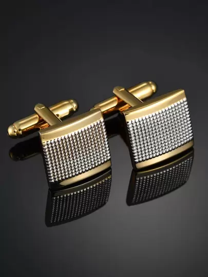 Fashionable and Popular Men Geometric Cufflinks Copper for Jewelry Gift and for a Stylish Look