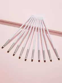 Nail Art Brush Set,Nail Drawing Pen,10PCS Nail Art Pen Brush,Nail Design Brush,Painting Drawing Nail Tools,For Home Use and Professional Nail Salon - White - View 1