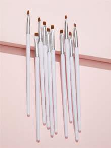 Nail Art Brush Set,Nail Drawing Pen,10PCS Nail Art Pen Brush,Nail Design Brush,Painting Drawing Nail Tools,For Home Use and Professional Nail Salon - White - View 2