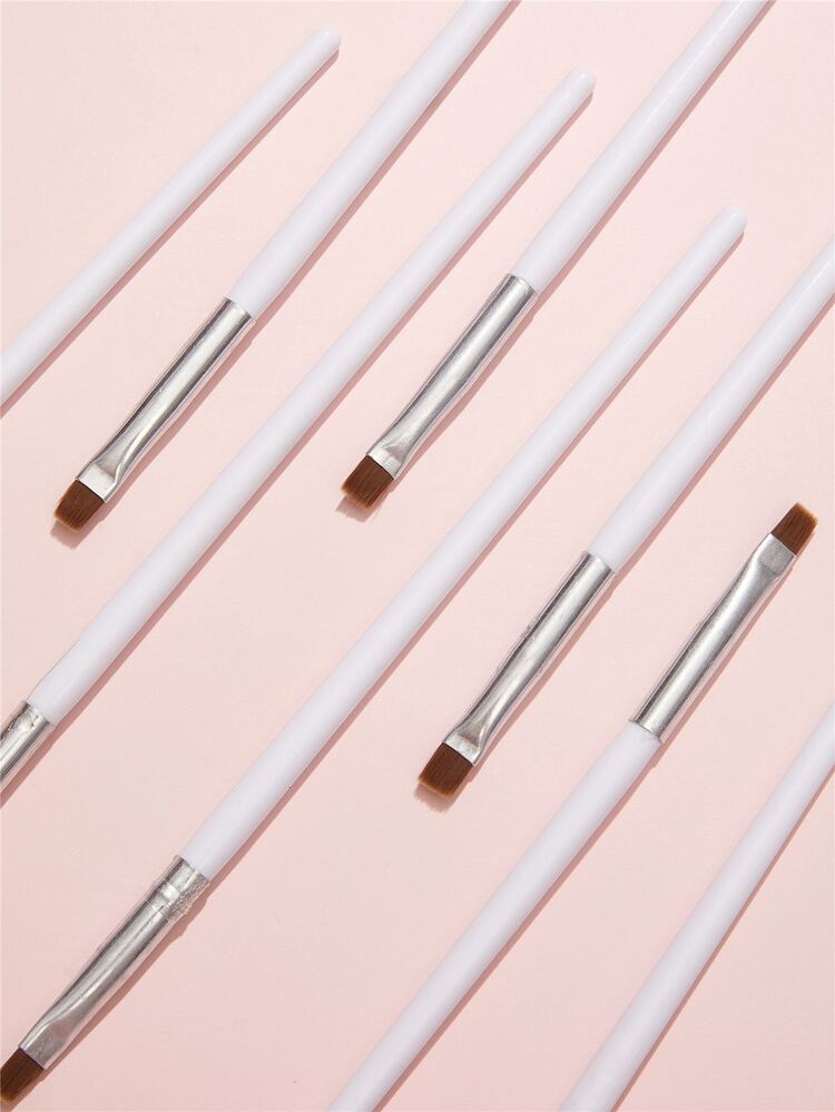 Bàn chải nghệ thuật móng tay Bộ , Móng tay Bút vẽ , 10 cái Nghệ thuật làm Móng Bút Chải , Móng tay Thiết kế Chải , Bức tranh Vẽ Móng tay Công cụ , Đối với Nhà  Sử dụng Và Làm móng chuyên nghiệp Salon - trắng - Xem 3