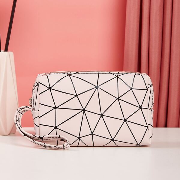 

Geo Graphic Clutch Bag, Pink