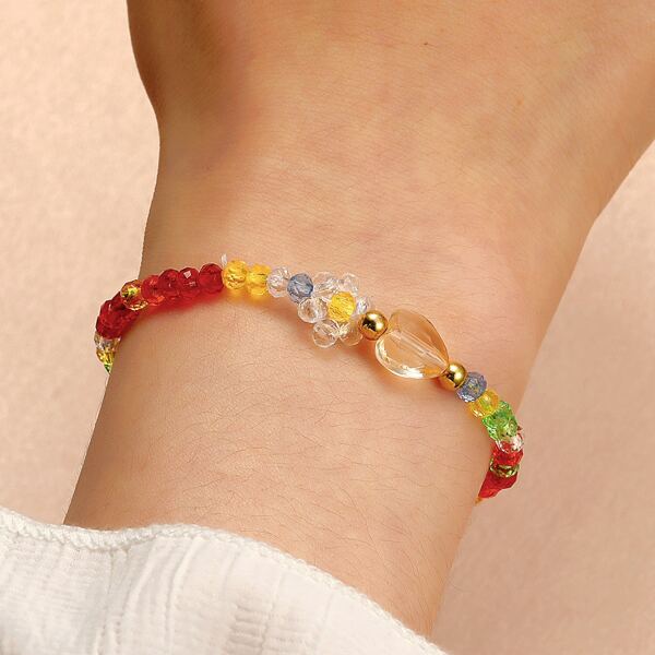 

1pc Beaded Bracelet, Multicolor