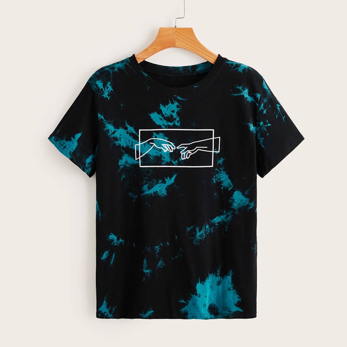 

Hand Graphic Tie Dye Tee, Multicolor