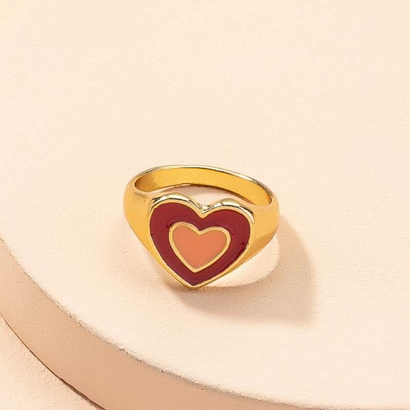 

Heart Decor Ring, Multicolor