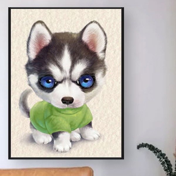 

Dog Print DIY Diamond Unframed Painting, Multicolor