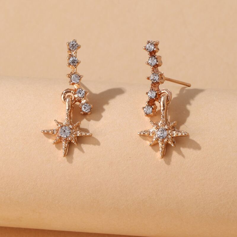 

Star Drop Earrings, Multicolor